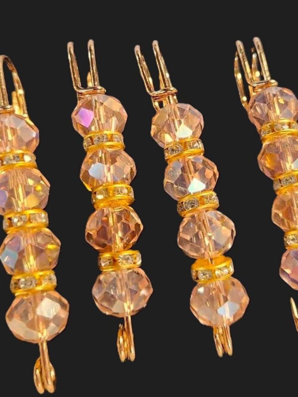 PINK FACETED Horse Show BLANKET PINS for Numbers by ORNAMENTS NEW in BOX